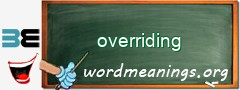 WordMeaning blackboard for overriding